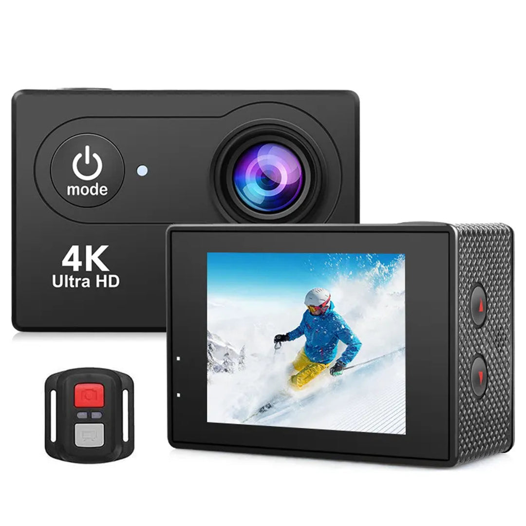 TecMarx Action Camera | 4K Ultra HD | 64GB Micro SD Supported | IP68 Under Water Protection
