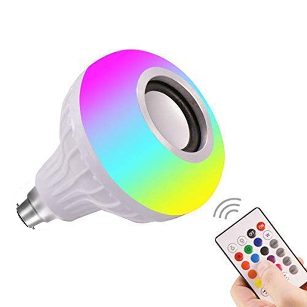 TecMarx Bulb Speaker | Multi Color | Balanced Sound | Music Control With Remot