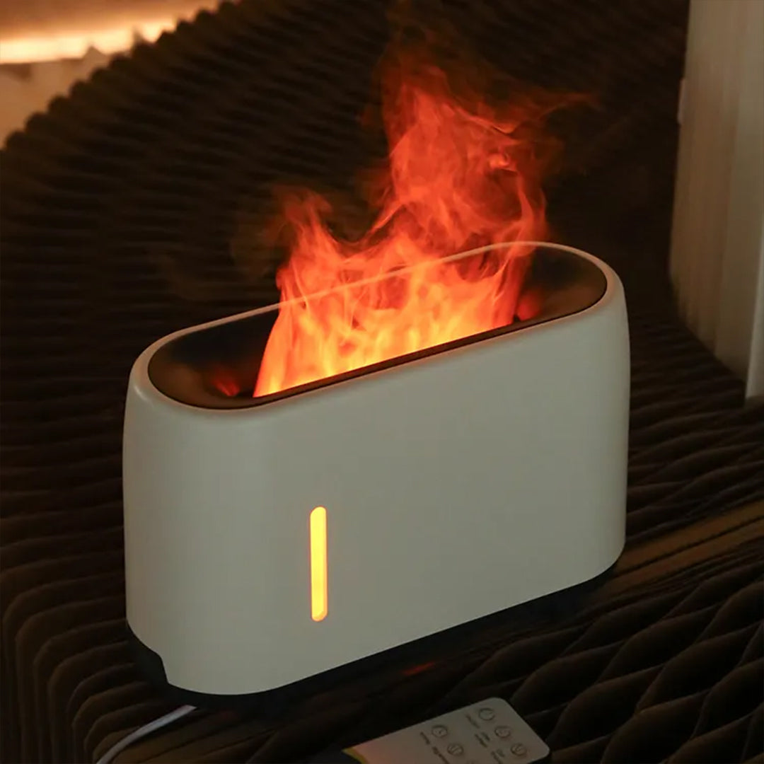 TecMarx H4 Flame Diffuser | Smart Remote Control | Brightness Adjustment | Flame Aroma Diffuser