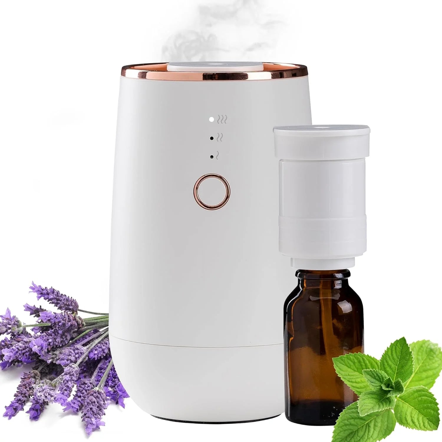 TecMarx Waterless Aroma Oil Diffuser | For Home, Office, Yoga, Car & Gifting | Ambient Light | Auto Shut Off | Wireless & Noiseless