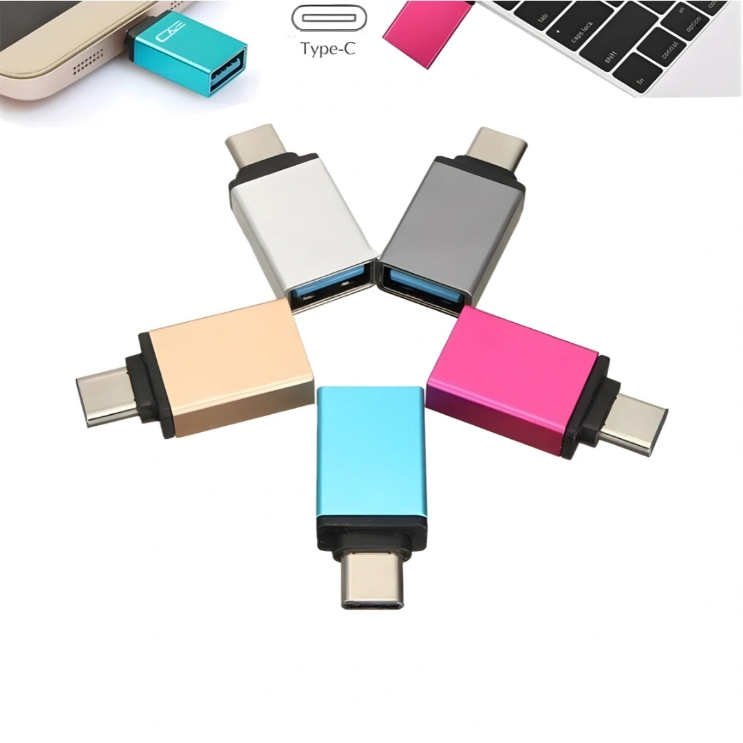 Tecmarx USB Type-A to Type-C OTG Adapter Connector | 5Gbps Fast Transfer | Fast Charging