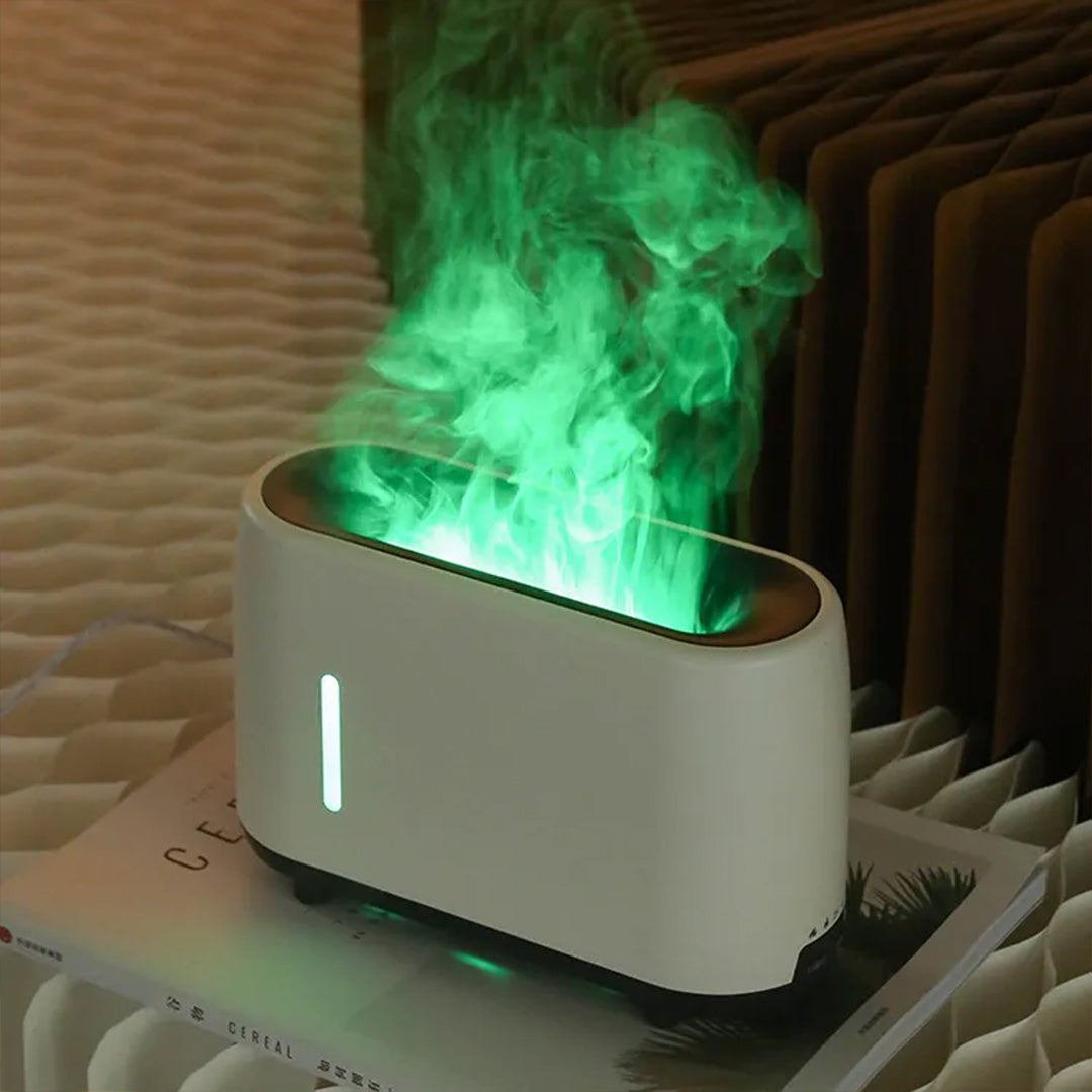 TecMarx H4 Flame Diffuser | Smart Remote Control | Brightness Adjustment | Flame Aroma Diffuser