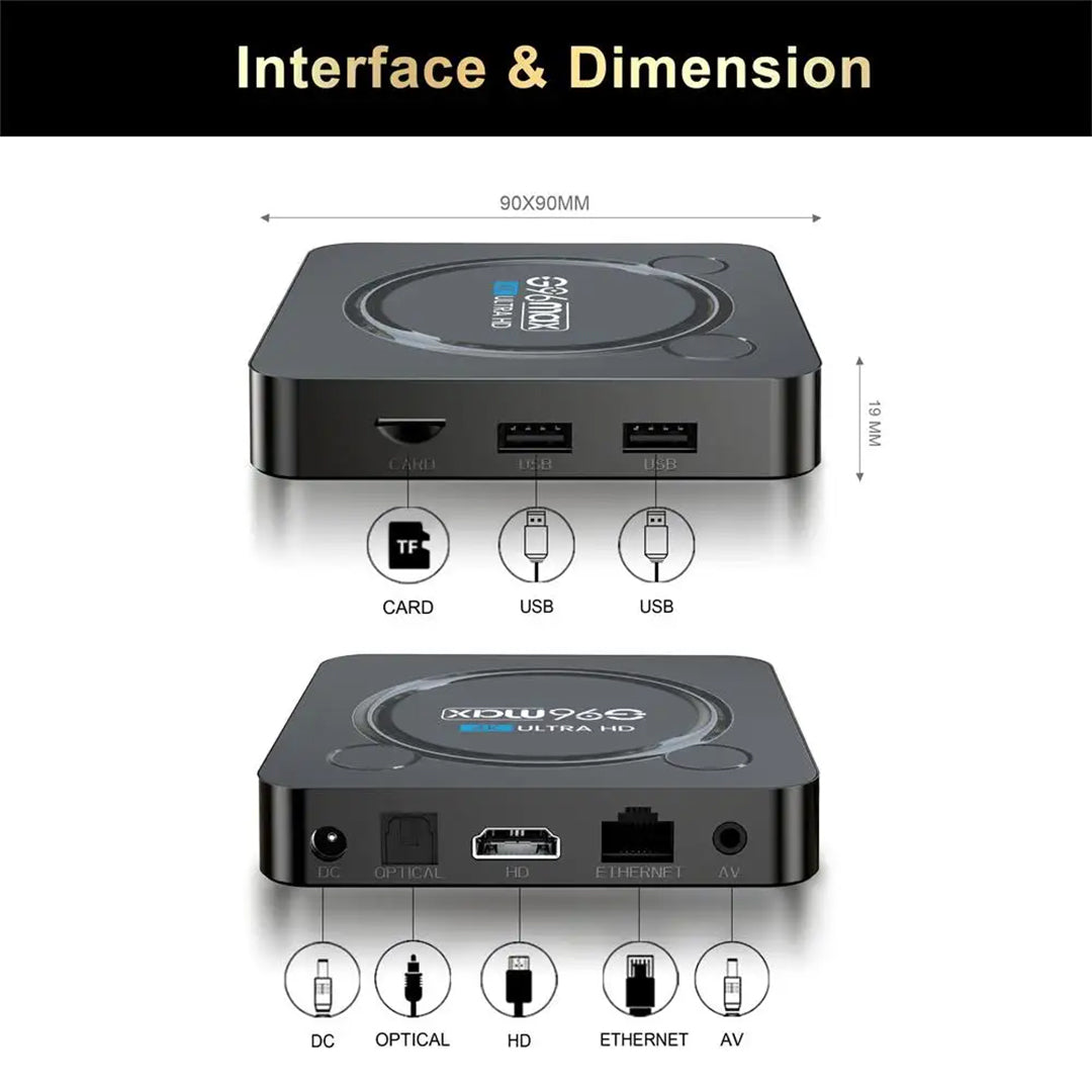 TecMarx G96 Max | 4K Android TV Box | Android 11 | Amlogic S905W2 Quad Core