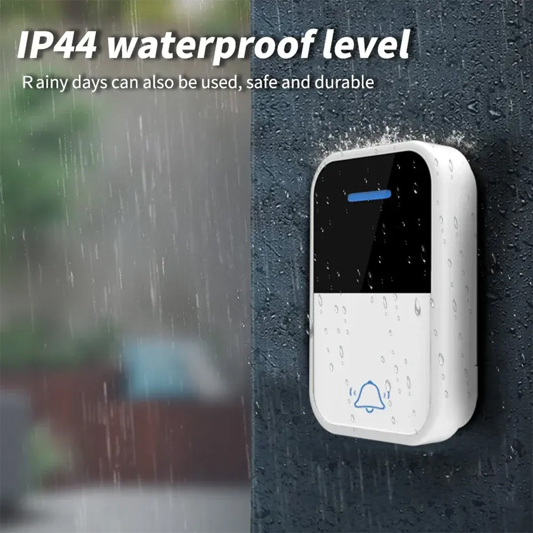 TecMarx V4 Self-Power Wireless Doorbell | 38 Ringtones | Volume Adjustment | IP44 Water Resistant