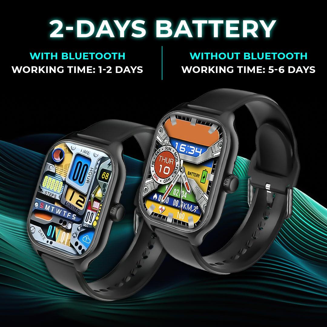 TecSox Spectra Smart Watch | 10-15 Day Standby Time | 2.02 Inch Biggest HD Display | IPX Water Resistant - TECMARX