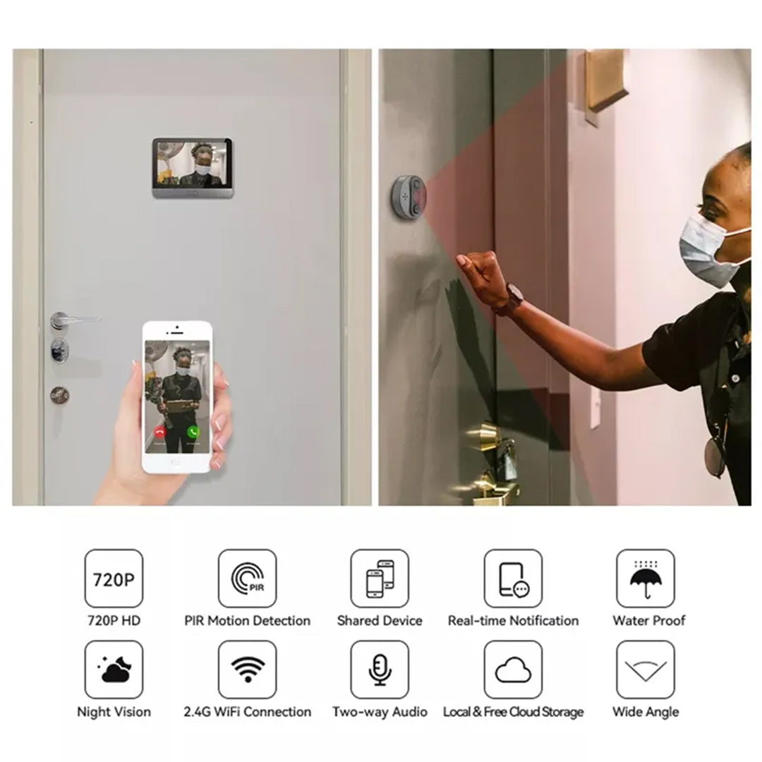 TecMarx V3 Smart Night Vision | PIR Motion Detection | Real-time Notification | 2 Way Audio