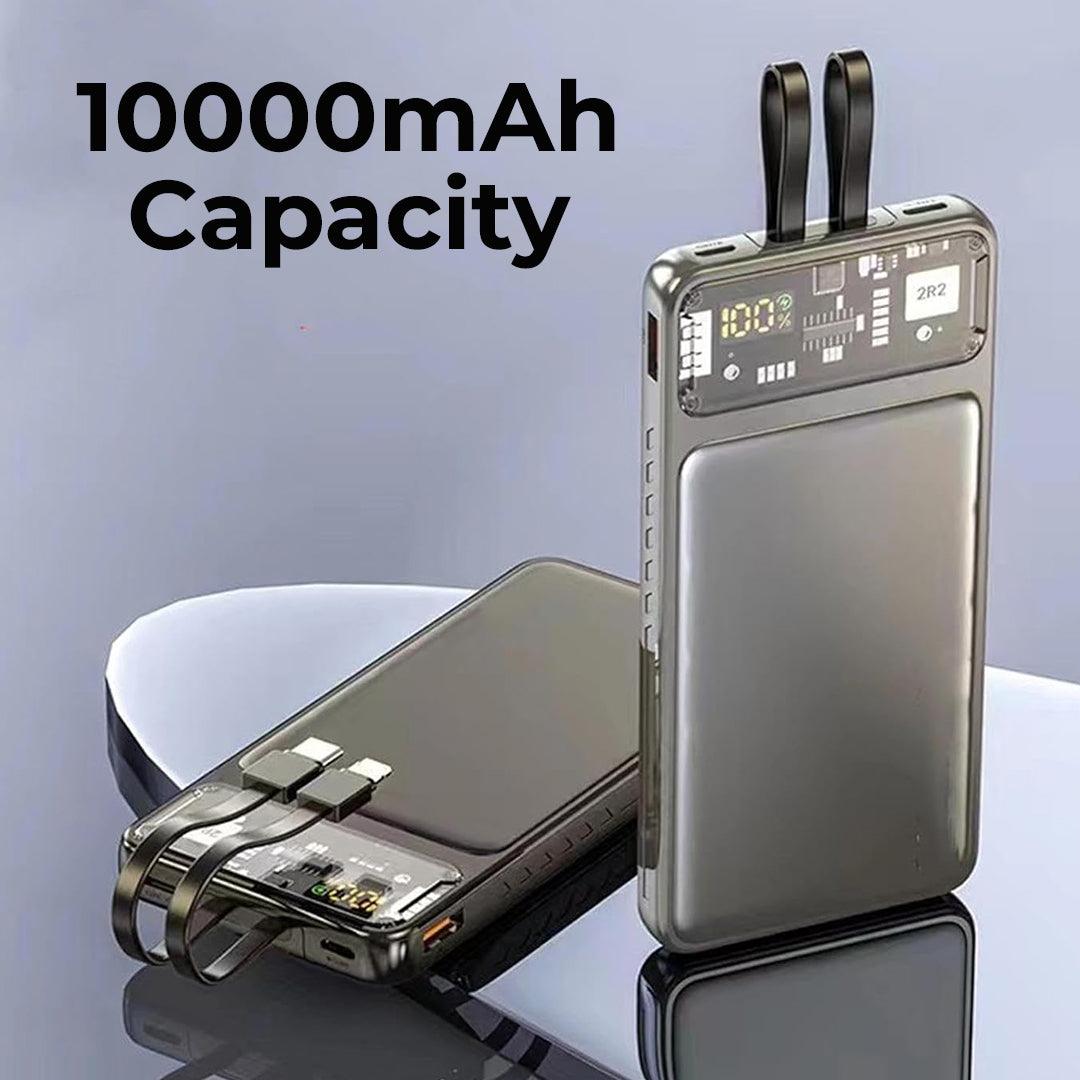 TecMarx Force Pro 10000mAh Power Bank | 25W Output | Numeric Indicator - TECMARX