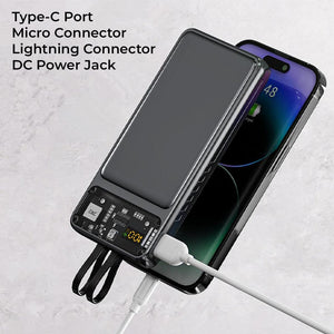 TecMarx Force Pro 10000mAh Power Bank | 25W Output | Numeric Indicator - TECMARX