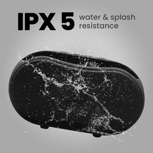 TecMarx Thunder Bluetooth Speaker | 8 Hrs Playtime | High Bass | With phone Stand | IPX Water Resistant - TECMARX