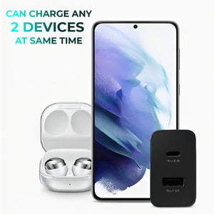 TECMARX PD Charger || 35 Watt Output || With 35W Type C to C Cable | Supports Samsung, OPPO, Vivo, Xioami - TECMARX