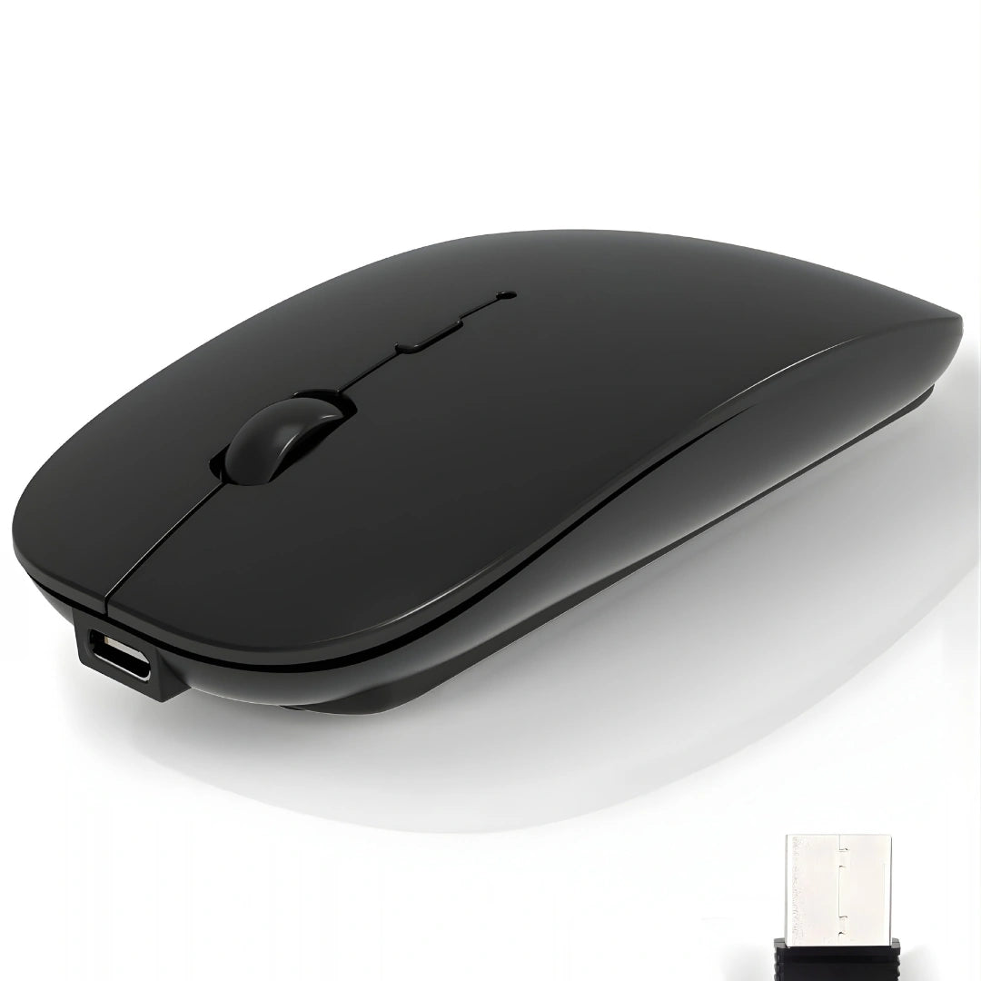 Tecmarx Glider 131 Wireless Mouse | 2-in-1 Dual Connectivity | Rechargeable | Silent Click