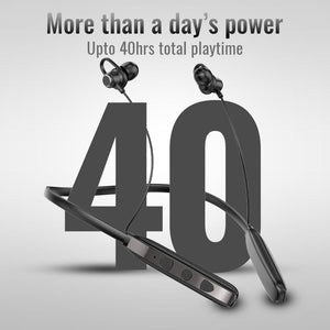 TECMARX Verve Bluetooth Neckband | 40 Hr Play time | 13mm Driver | HD Bass Stereo Sound - TECMARX