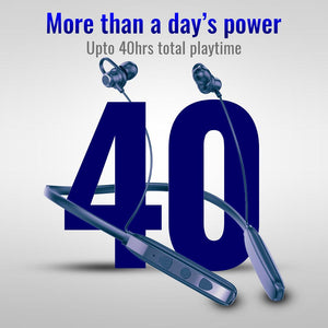 TECMARX Verve Bluetooth Neckband | 40 Hr Play time | 13mm Driver | HD Bass Stereo Sound - TECMARX