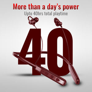 TECMARX Verve Bluetooth Neckband | 40 Hr Play time | 13mm Driver | HD Bass Stereo Sound - TECMARX