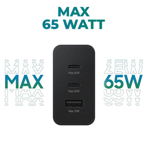 TECMARX PD Charger || 65 Watt Output || With 65W Type C to C Cable | Supports Samsung, OPPO, Vivo, Xioami - TECMARX