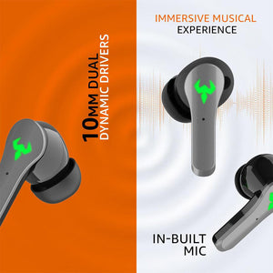 TecMarx Xtreme Bluetooth Earbuds | 40 Hr | Ultra low Latency | IPX Water Resistant - TECMARX