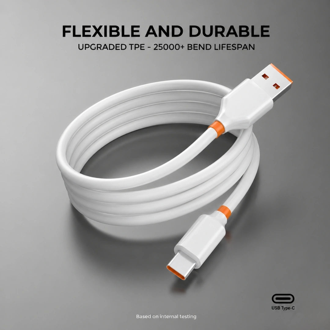 Tecmarx 6A USB to Type-C Charging Cable | Under Rs.99