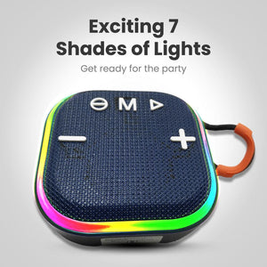 TECMARX Mini 300 Bluetooth Speaker | 6Hr Playtime | 5 Watt RGB Lighting| Memory Card Slot - TECMARX