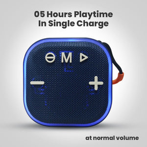 TECMARX Mini 300 Bluetooth Speaker | 6Hr Playtime | 5 Watt RGB Lighting| Memory Card Slot - TECMARX