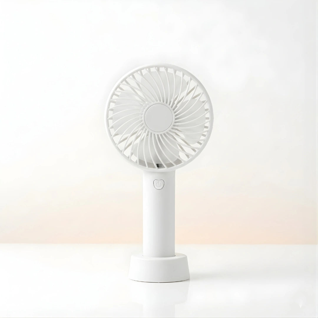 Tecmarx Breeze One Portable Handheld Fan | 3 Hour LED Indicator | Quiet Cooling