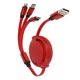 TECMARX 3in1 Retractable Cable || 3A output with Multiple Ports || High Durability - TECMARX