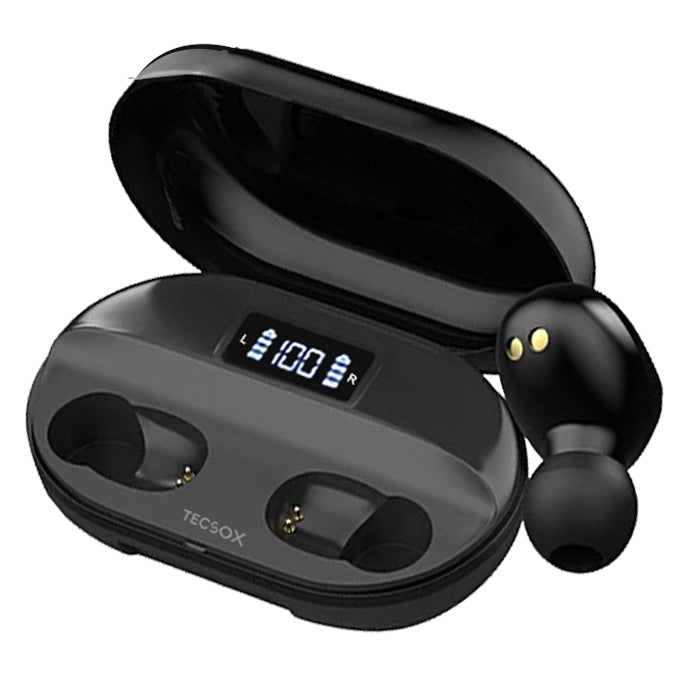 TecMarx Power House Bluetooth Earbuds | 45 Hr Play Time | Balance Sound | Instant Powerbank | IPX Water Resistant