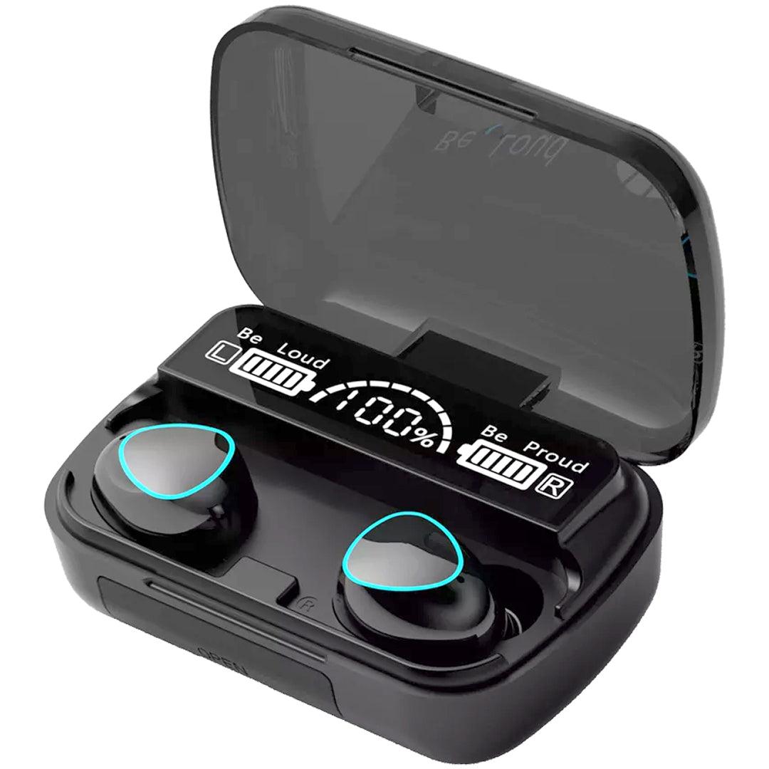 Max 10 Bluetooth Earbuds | 10 Hr | Balance Audio | Emergency Power Bank | IPX Water Resistant | Numeric Indicator - TECMARX