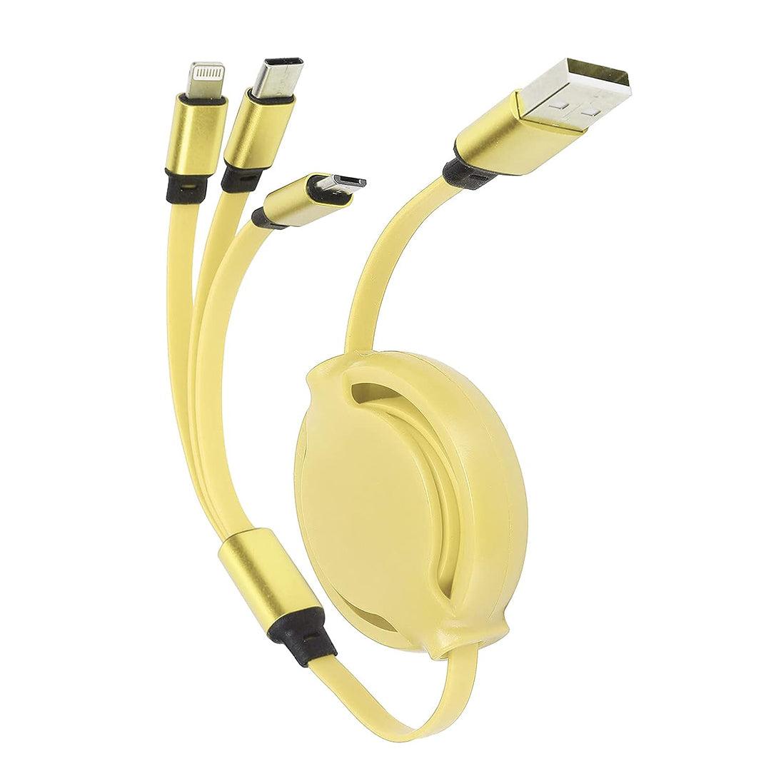 TECMARX 3in1 Retractable Cable || 3A output with Multiple Ports || High Durability - TECMARX