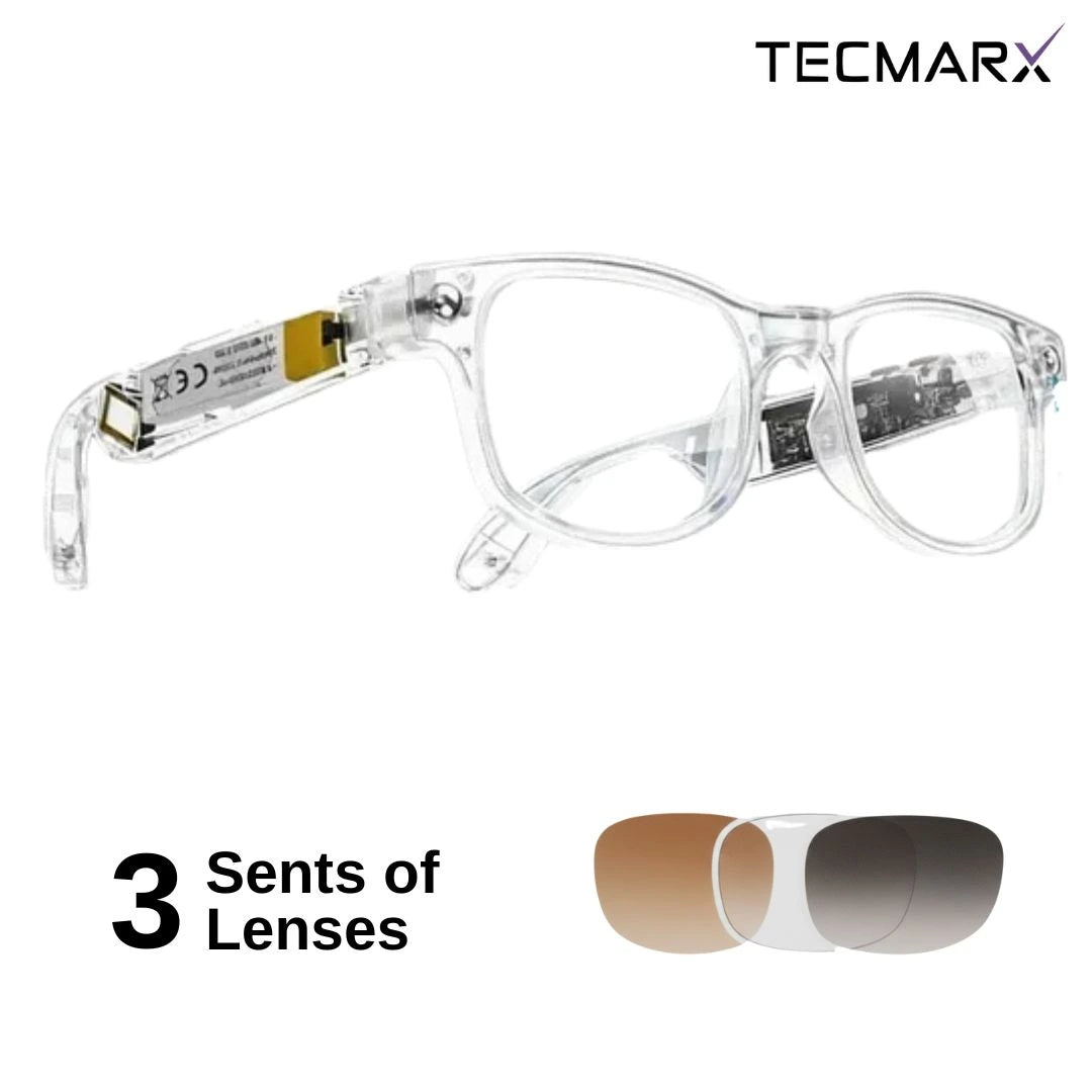 ClarityX AI Smartglasses | Dual 8MP Cameras | Touch + Voice Controls