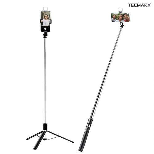 Tecmarx Halo Stick | 5FT Professional Multi-Role Tripod & Selfie Stick