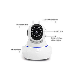 Wifi CCTV Camera | 360 Degree live Monitoring | Night vision | 6GB Card support | In Build Microphone | 2 Way Talk - TECMARX