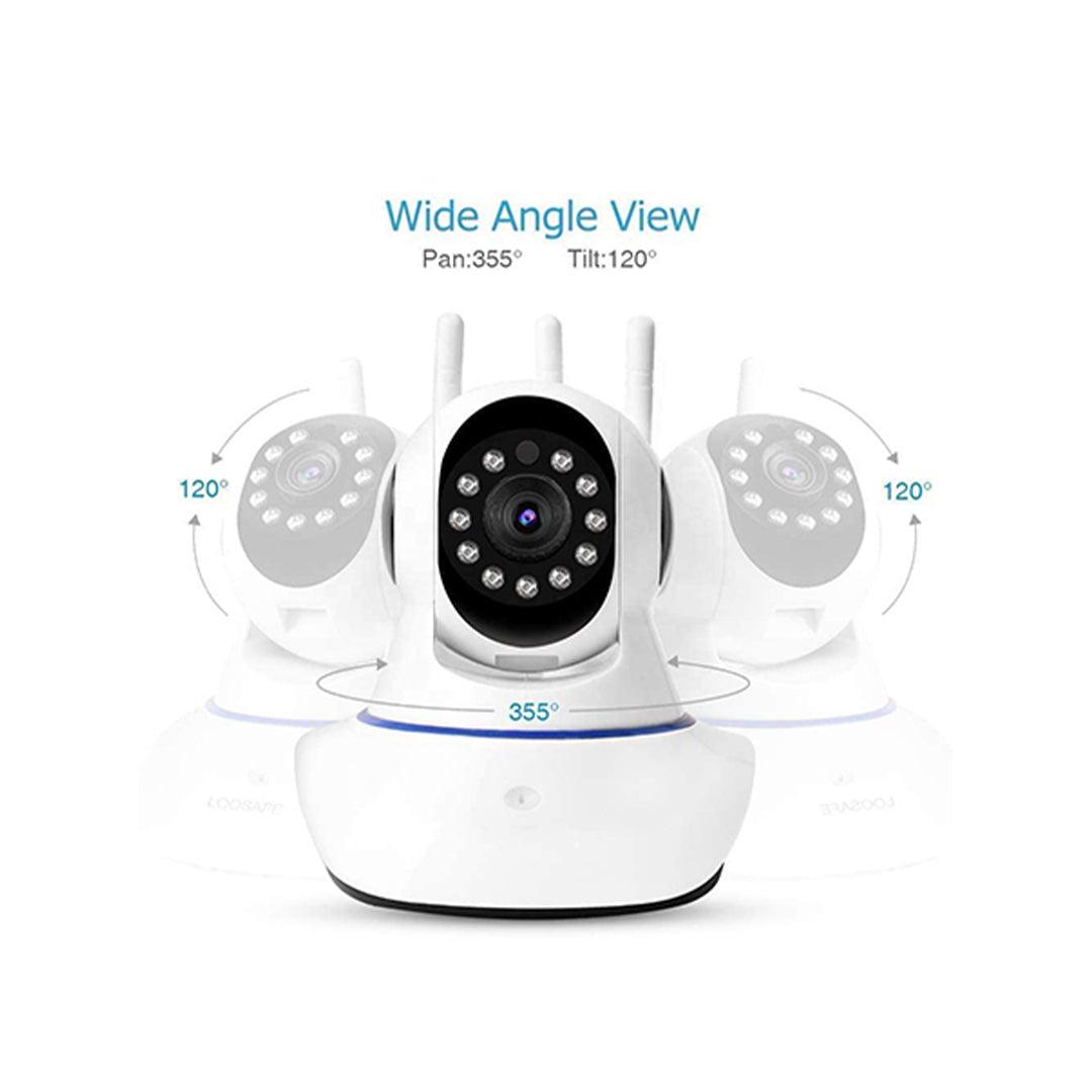 Wifi CCTV Camera | 360 Degree live Monitoring | Night vision | 6GB Card support | In Build Microphone | 2 Way Talk - TECMARX