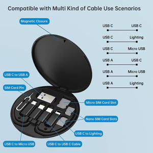 TecMarx Type C kit | All Kind Of Cable Support | Portable | With Phone Stand - TECMARX