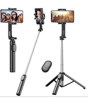 TECMARX Tripod cum Selfie Stick || Extendable upto 5.5ft || BT 5.3 V with portable Remote - TECMARX